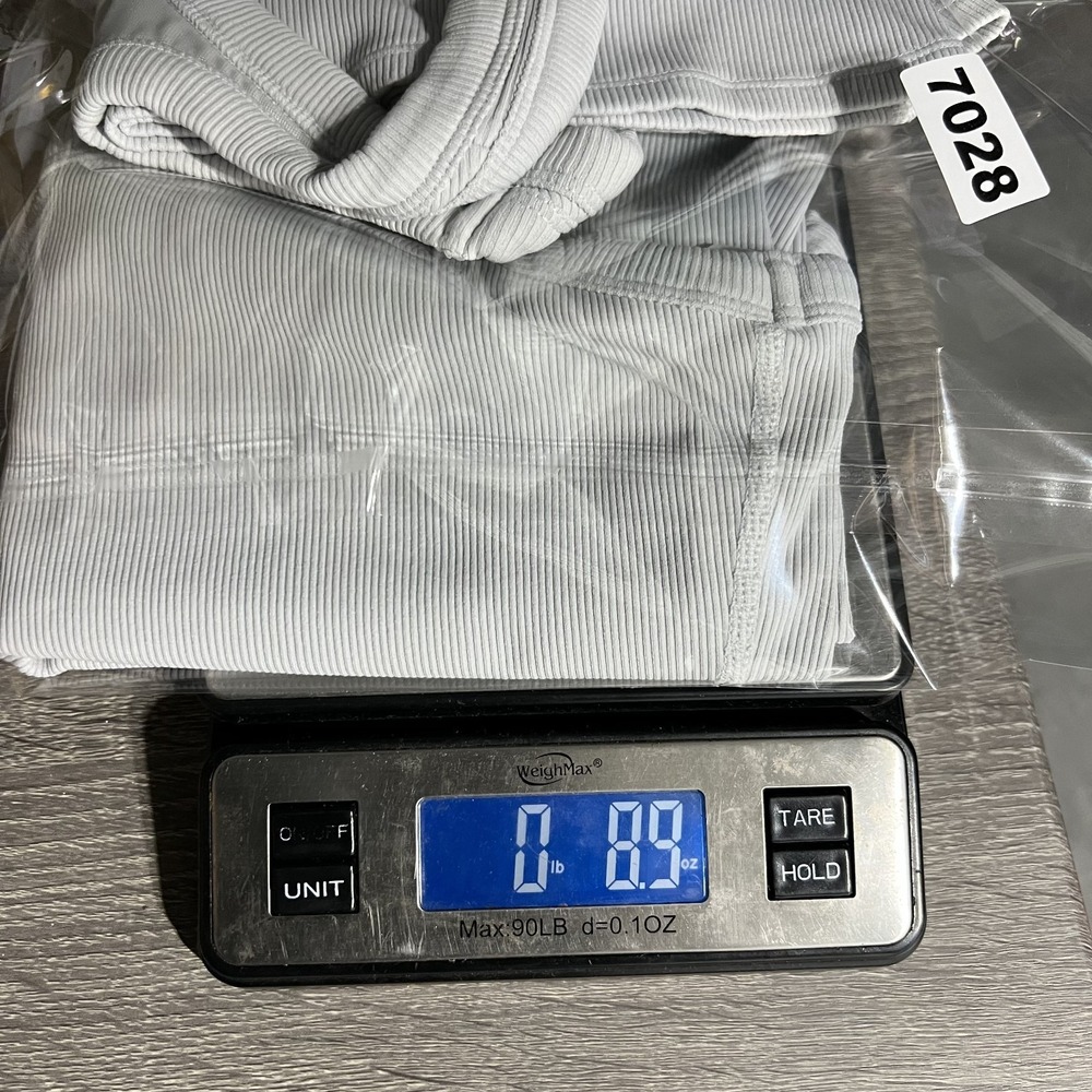 Alo Yogo Tank Top Shirt Womens Large Ribbed Racerback Gray Gym Workout Athletic - Picture 11 of 11